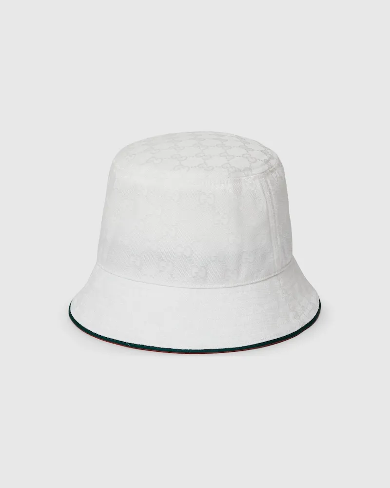 Gucci Fischerhut aus GG Canvas, Größe Weiß