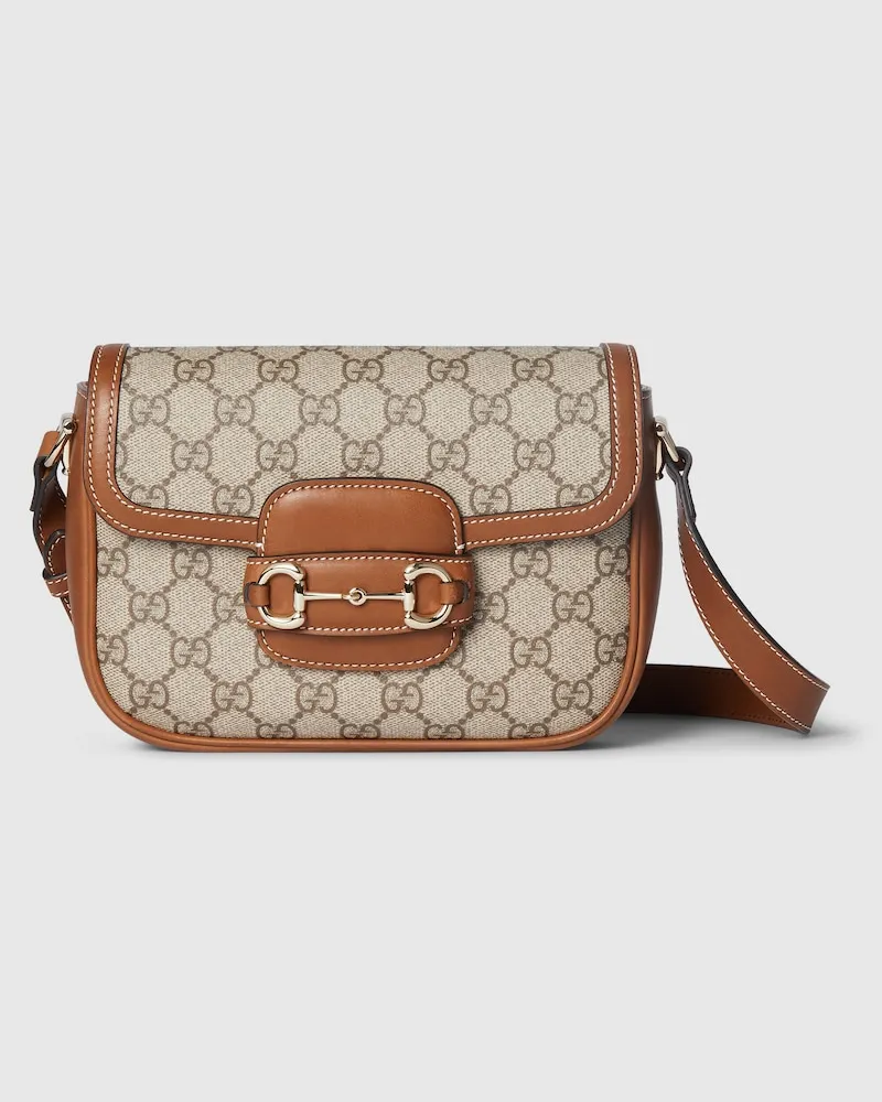 Gucci Kleine Horsebit 1955 Soft Schultertasche Beige