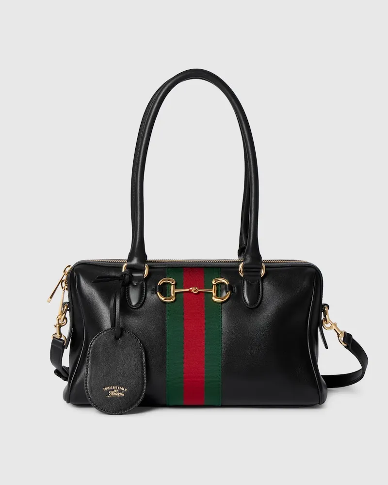 Gucci Mittelgroße Borsetto Boston Bag Schwarz