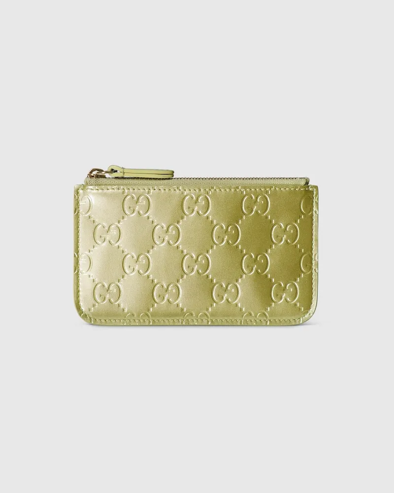 Gucci GG Emblem Schlüsseltäschchen Grün