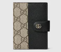 Zweifarbiges GG Marmont Kartenetui