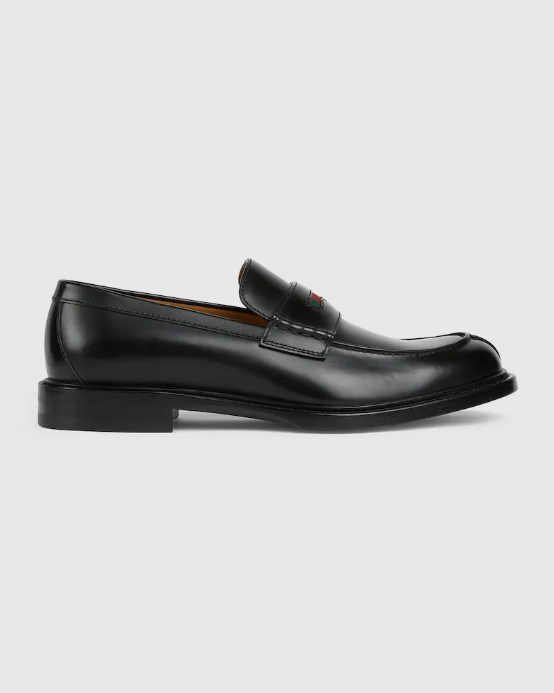 Gucci Mocassins Avec Bande Web Pour Homme, Taille Noir