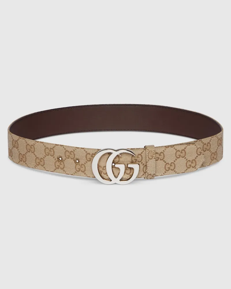 Gucci Flat Marmont Gürtel Beige