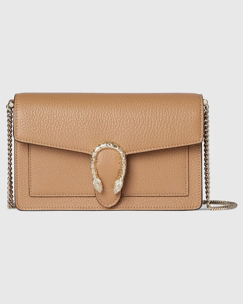 Gucci Dionysus Brieftasche Mit Kettenriemen Beige