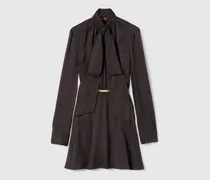 Kleid aus Seidenjacquard mit Horsebit, Größe