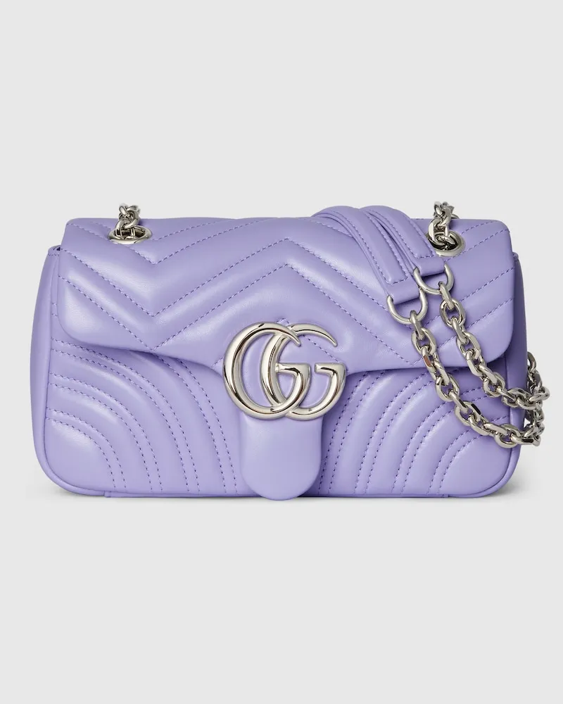Gucci Kleine GG Marmont Schultertasche Violett