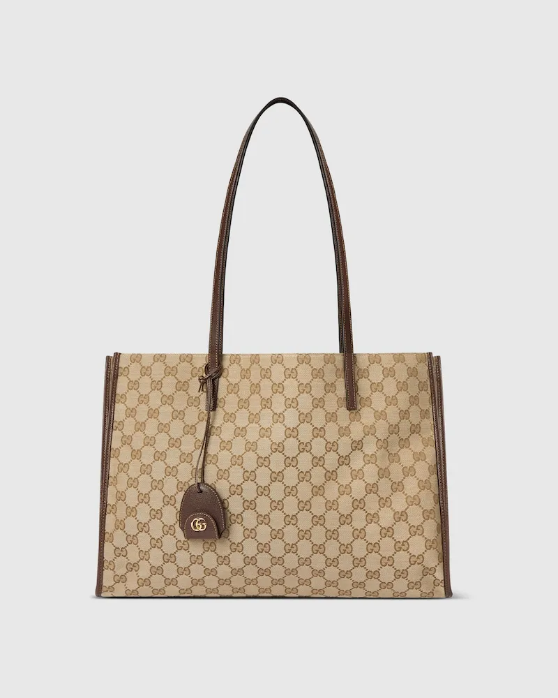 Gucci Großer Shopper Mit Charm Beige