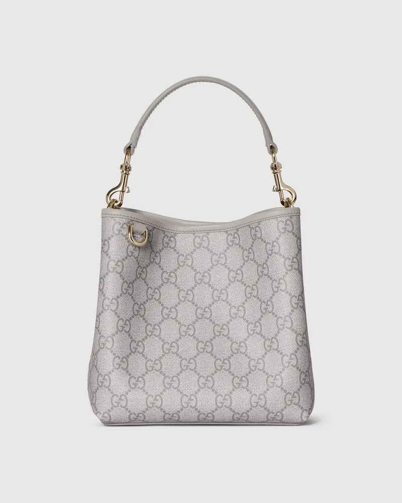 Gucci GG Emblem Small Bucket Bag Grau