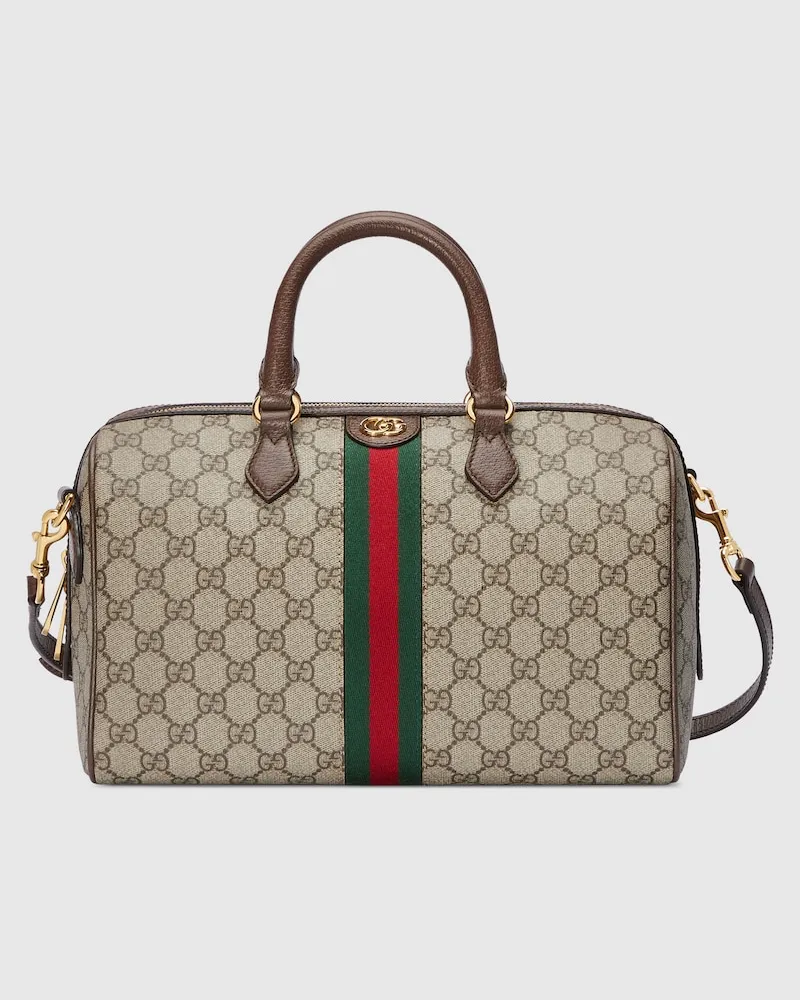 Gucci Große Ophidia Boston Bag Beige