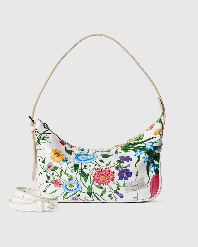 Gucci Kleine Lady Lunetta Schultertasche Weiß