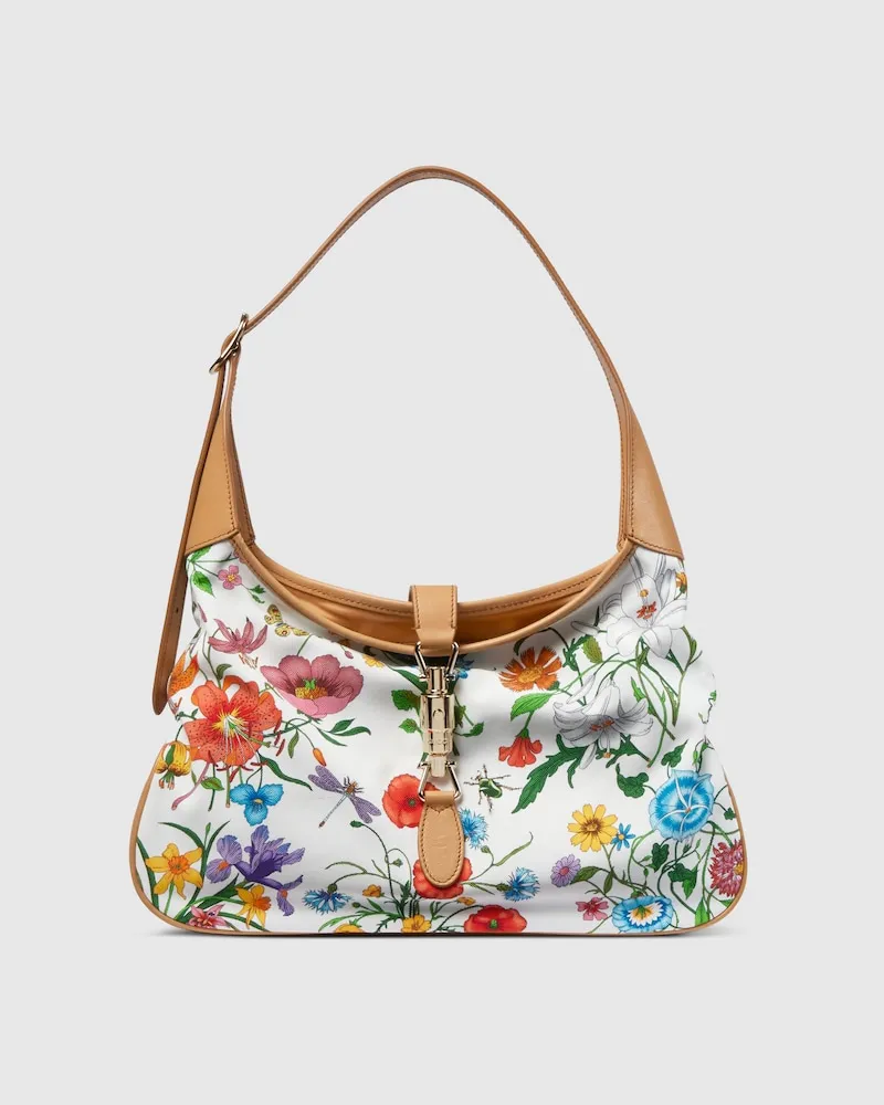 Gucci Mittelgroße Jackie 1961 Schultertasche Weiß
