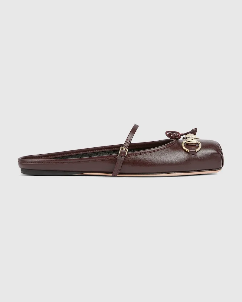 Gucci Horsebit Damen-Mules, Größe Braun