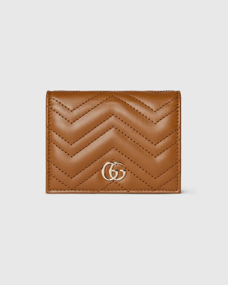 Gucci Kleine GG Marmont Brieftasche Braun