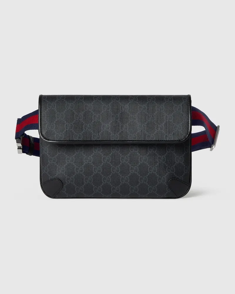 Gucci Kleine GG Black Gürteltasche Schwarz