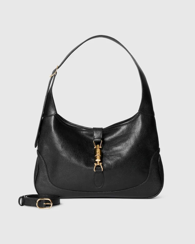 Gucci Mittelgroße Jackie 1961 Schultertasche Schwarz