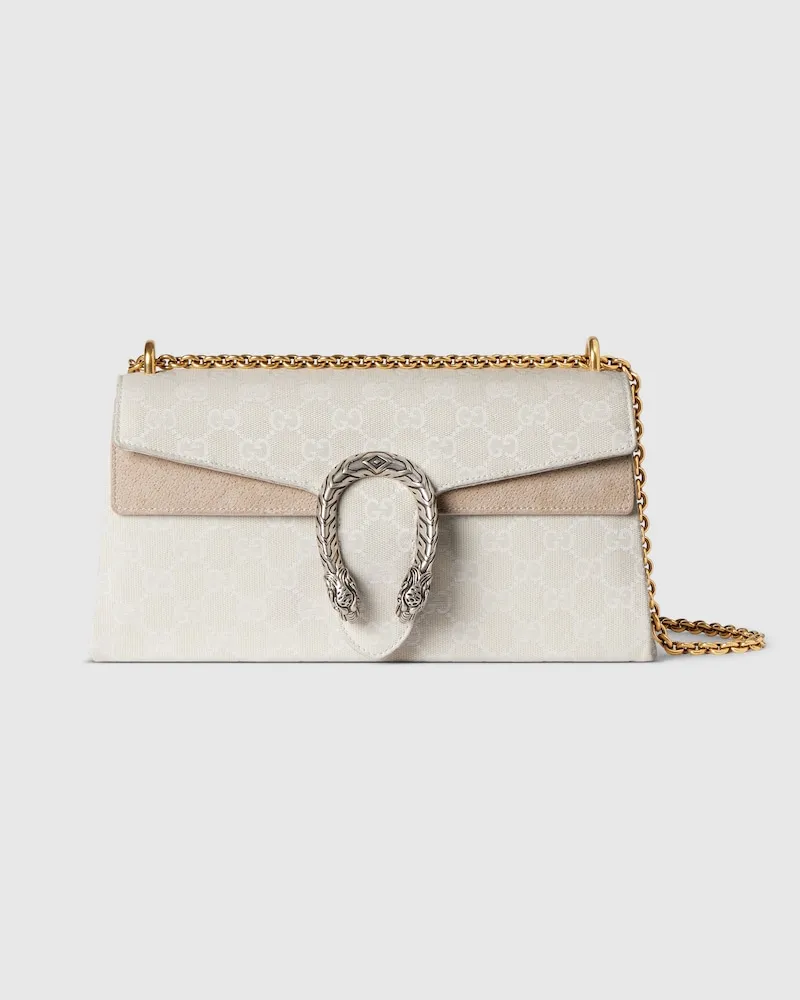 Gucci Mittelgroße Dionysus Schultertasche Weiß
