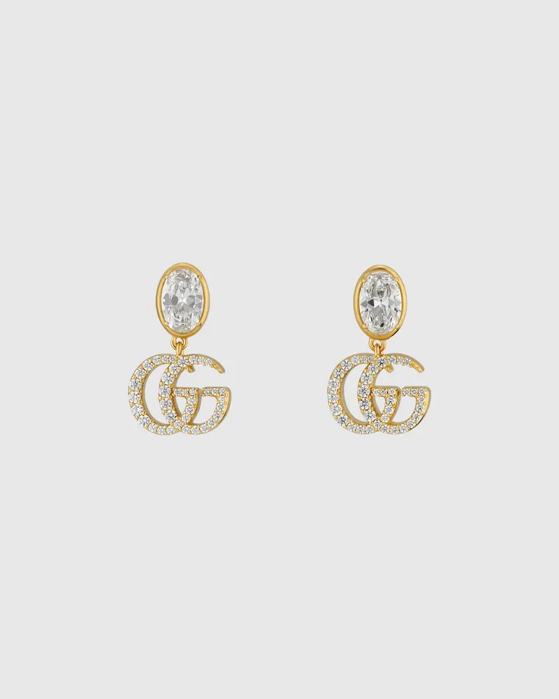 Gucci GG Marmont Ohrringe Mit Kristallen Undefined