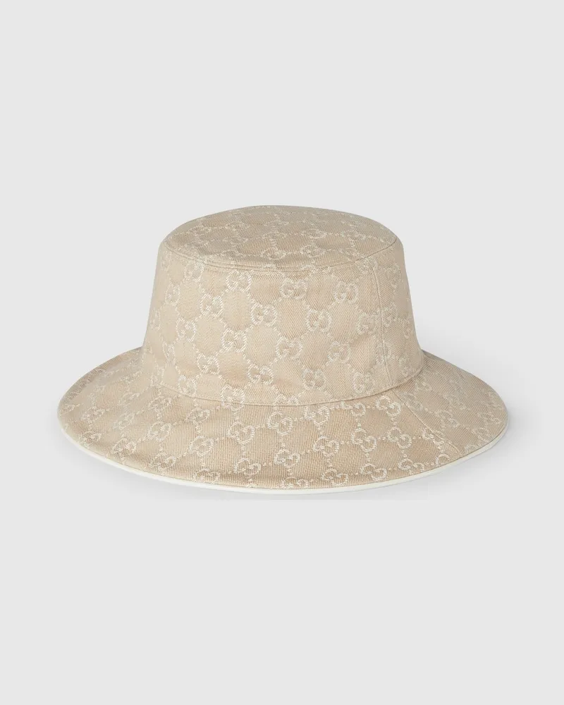 Gucci Fischerhut aus GG Denim, Größe Weiß