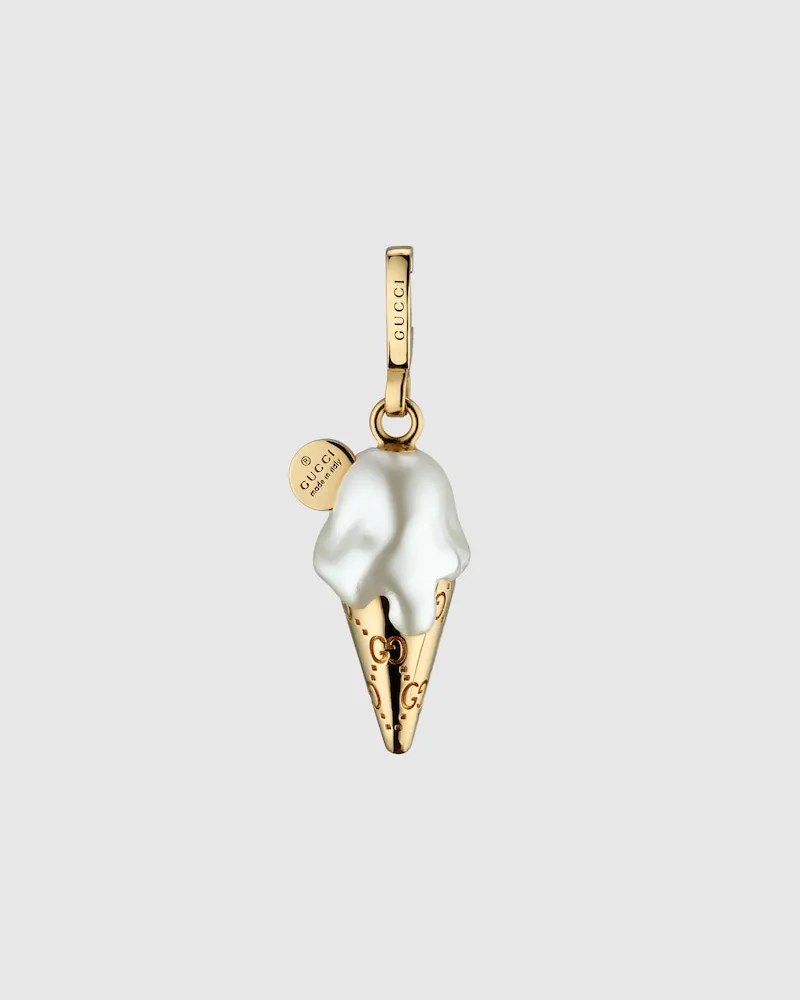 Gucci Anhänger mit Cremefarbenem Eiscreme-Motiv Undefined