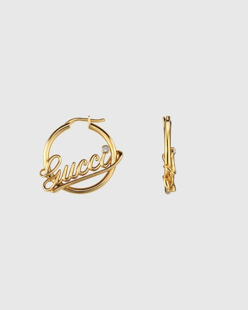 Gucci Creolen Mit Schriftzug Undefined
