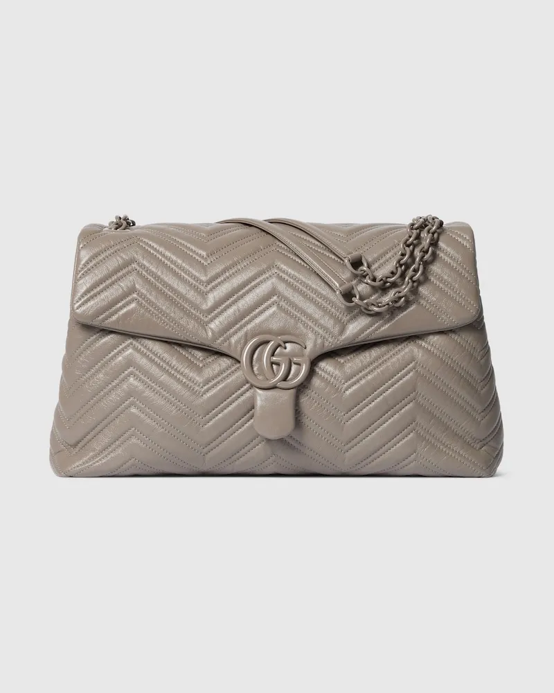 Gucci Große GG Marmont Schultertasche Grau