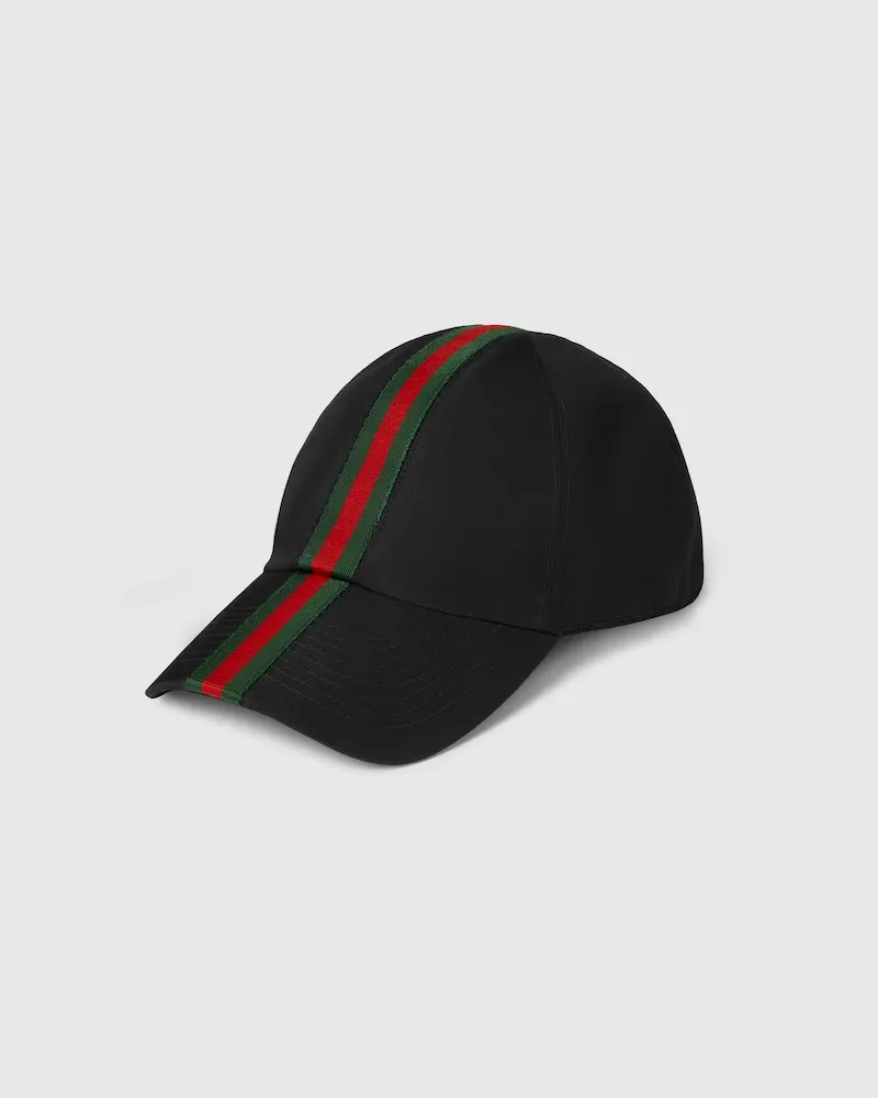 Gucci Baseballkappe aus Baumwolle Mit Web, Größe Grün