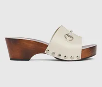 Damen-Clog Mit Plateausohle Und Horsebit, Größe