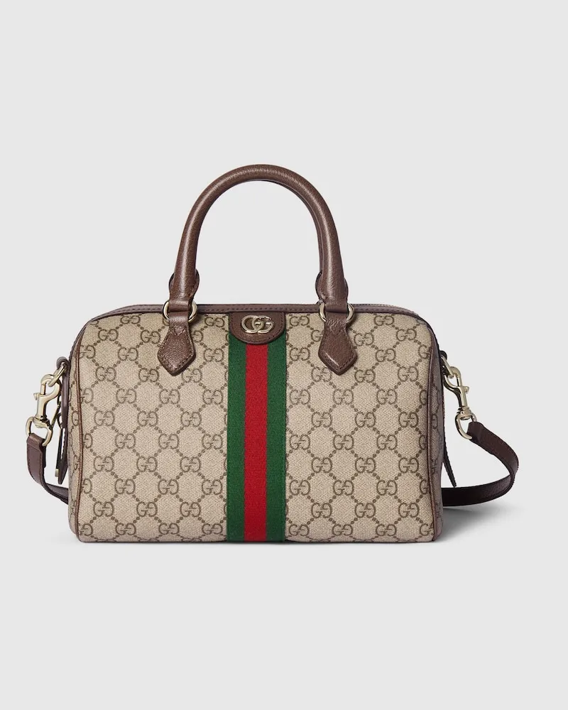 Gucci Mittelgroße Ophidia Boston Bag Beige