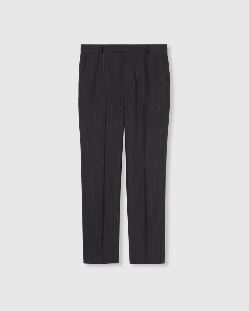 Gucci Hose aus Wolle Mit Nadelstreifen, Größe Grau