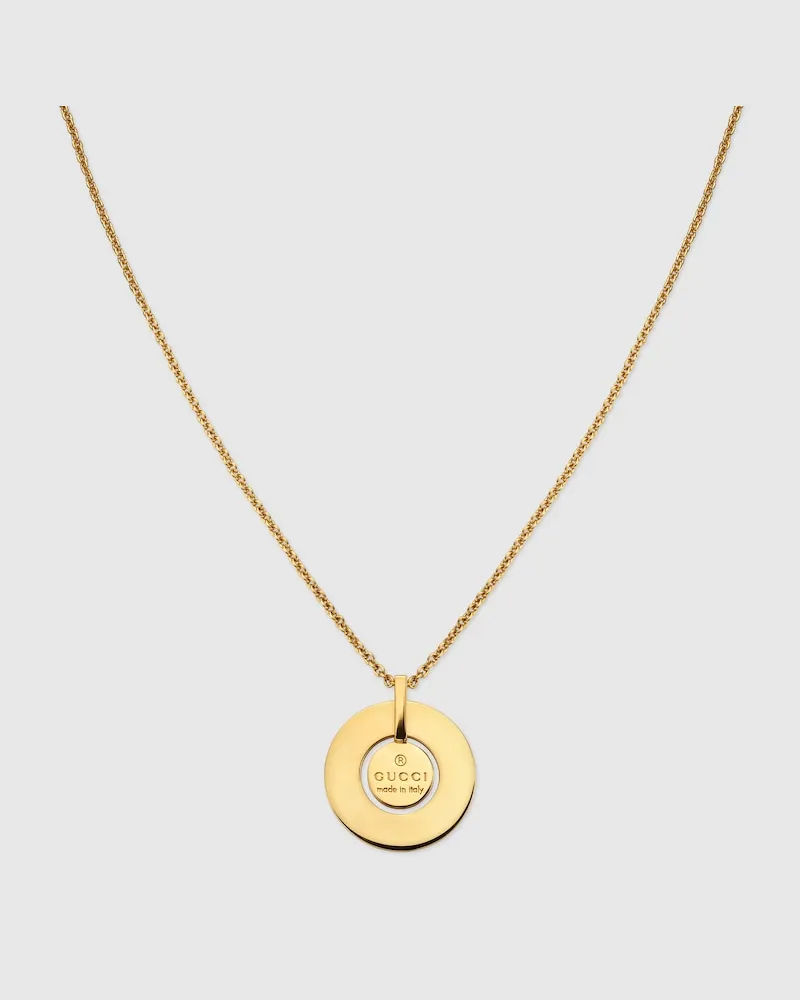 Gucci Trademark Halskette mit Anhänger Goldfarbenes