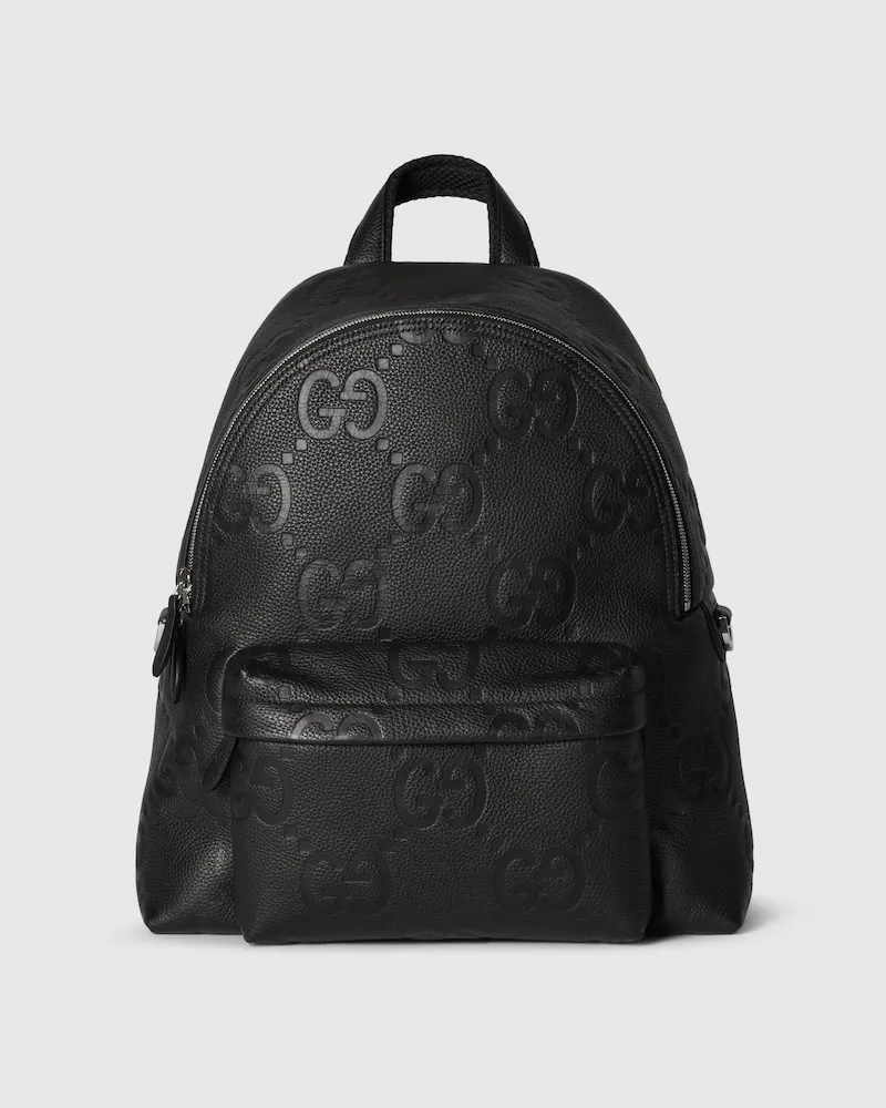 Gucci Mittelgroßer Rucksack Mit Jumbo GG Schwarz