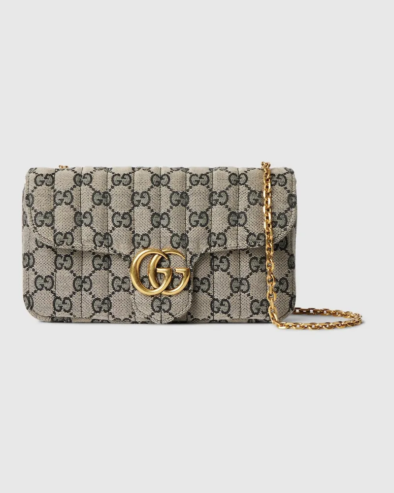 Gucci Jetset GG Marmont Kleine Schultertasche Schwarz