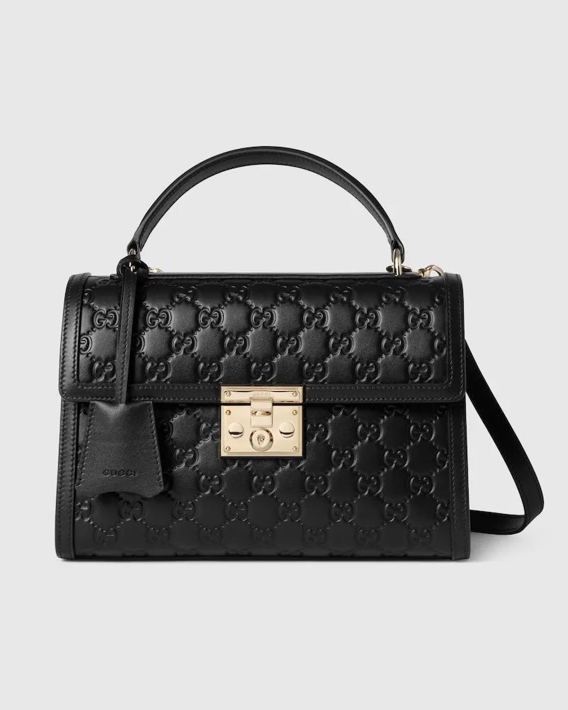 Gucci Mittelgroße Padlock Henkeltasche Schwarz