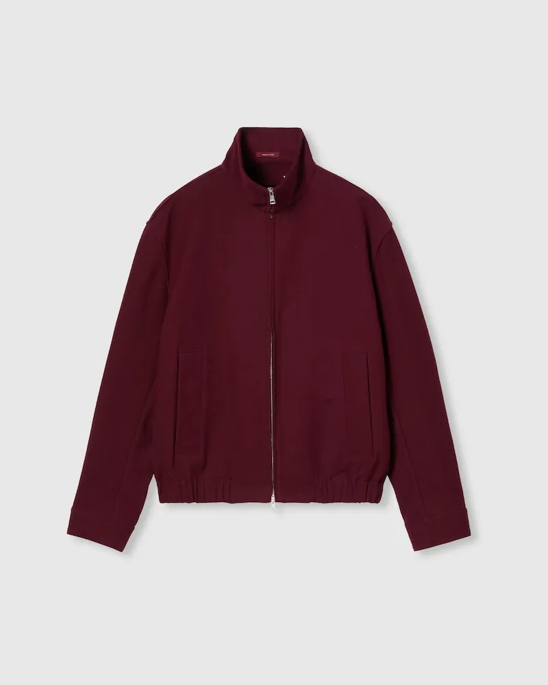 Gucci Jacke aus Baumwollgabardine Mit Logo, Größe Bordeauxrot