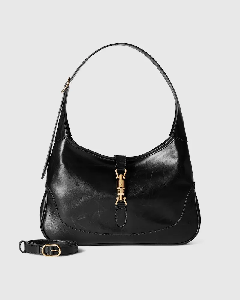 Gucci Mittelgroße Jackie 1961 Schultertasche Schwarz