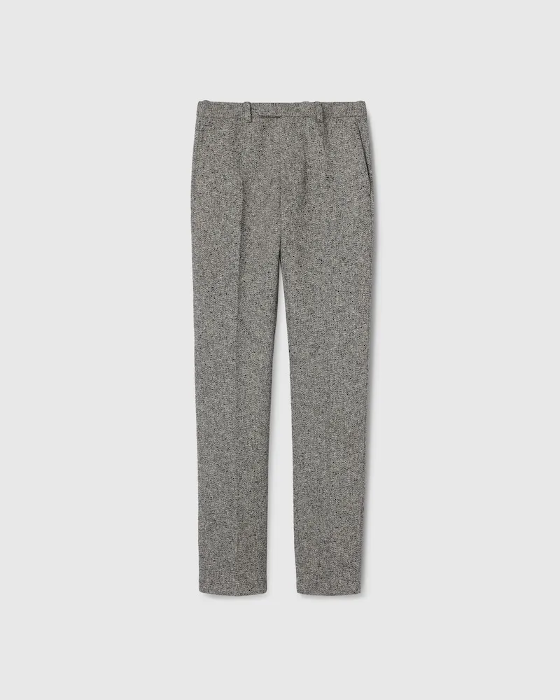 Gucci Hose aus Doppelgewebe aus Baumwolle Und Wolle, Größe Grau