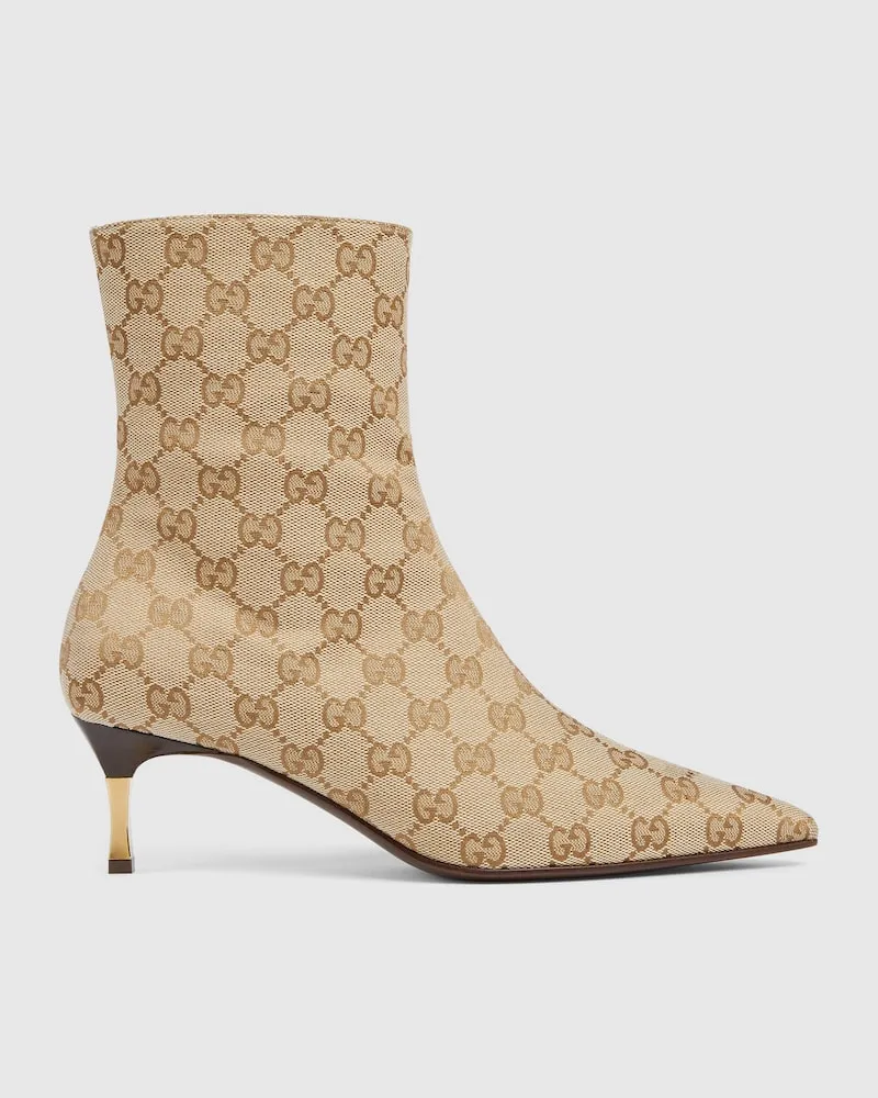 Gucci Damenstiefelette Mit Sti­let­to­ab­satz, Größe Beige