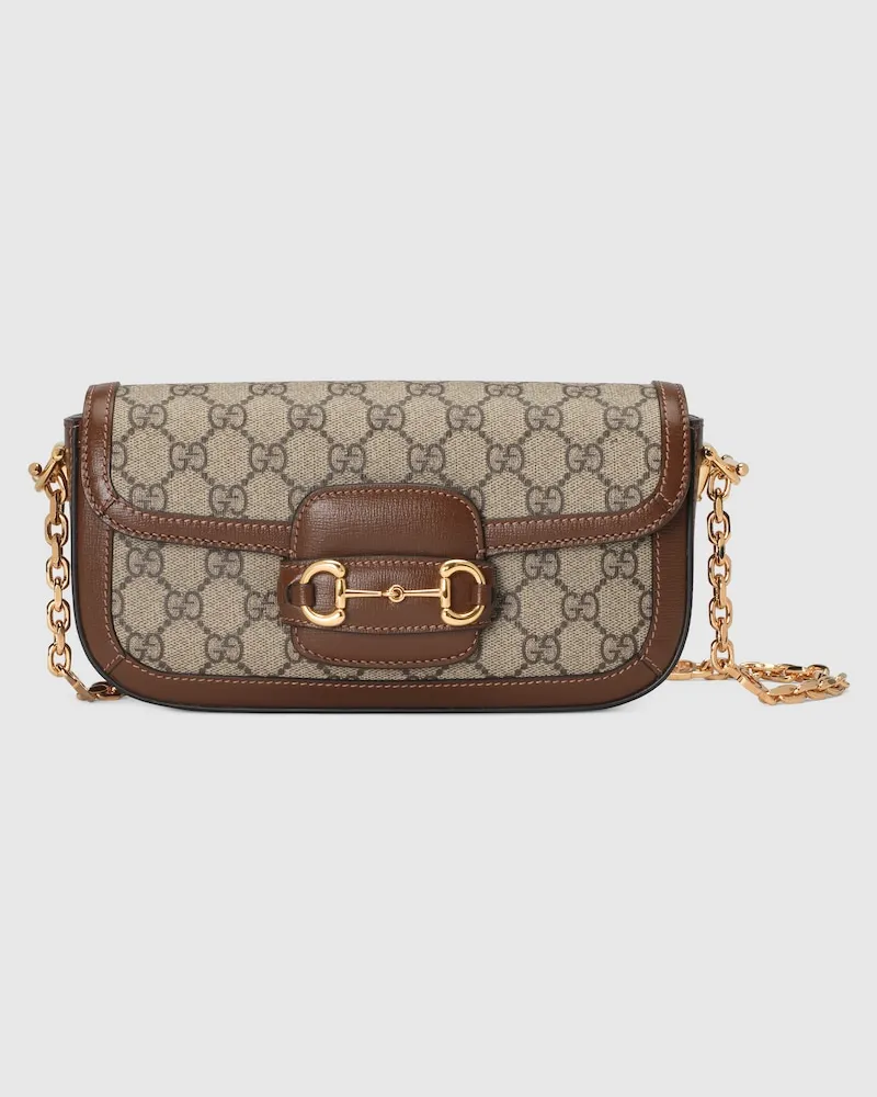Gucci Kleine Horsebit 1955 Schultertasche Beige