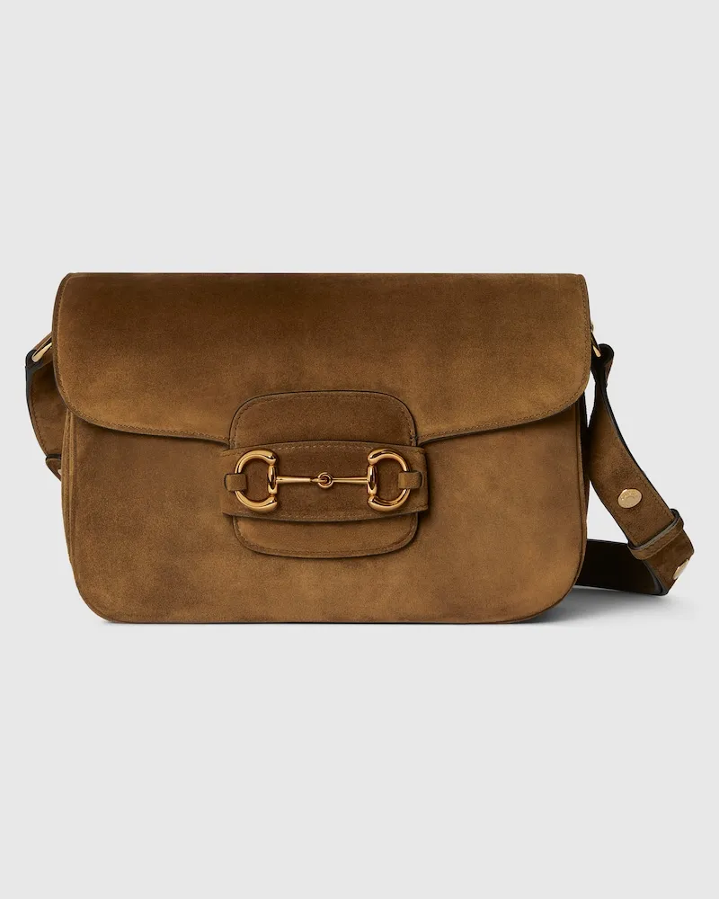 Gucci Kleine Horsebit 1955 Aura Schultertasche Braun