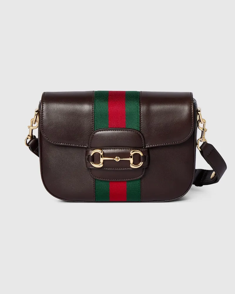 Gucci Sac À Épaule Horsebit 1955 Petit Format Marron