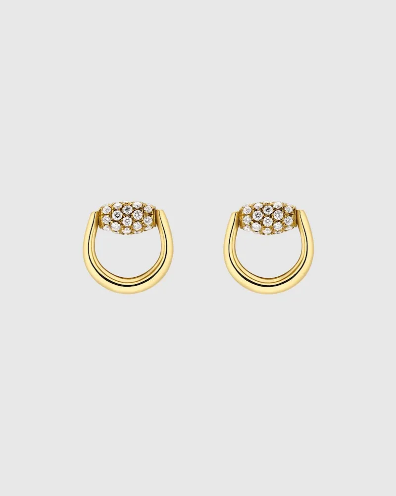 Gucci Horsebit Diamant Ohrstecker 18k Gold Undefined