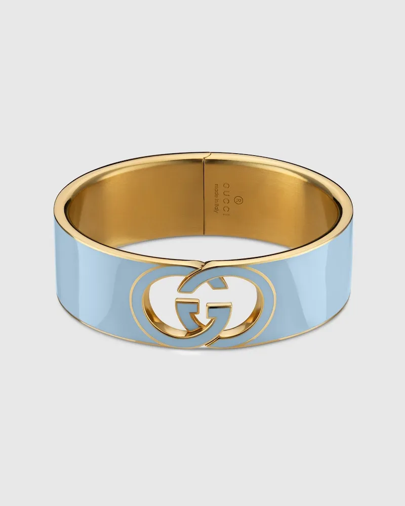 Gucci Interlocking Armspange Mit Emaille, Größe Undefined