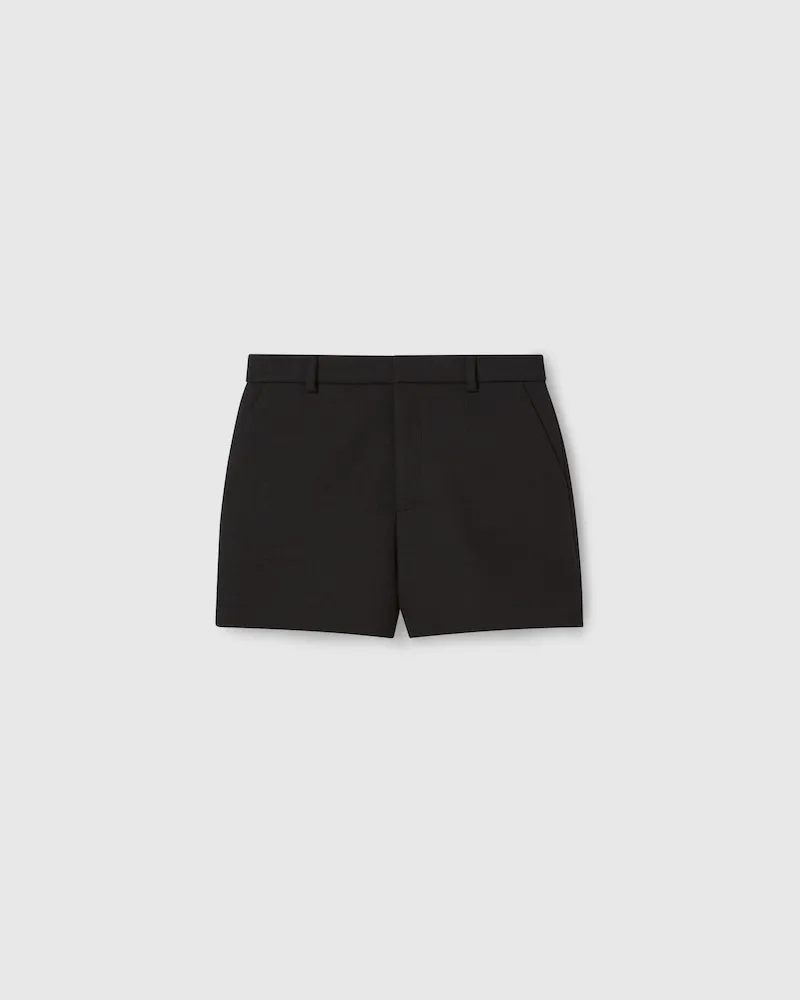 Gucci Shorts aus Wollsablé Mit Stickerei, Größe Schwarz