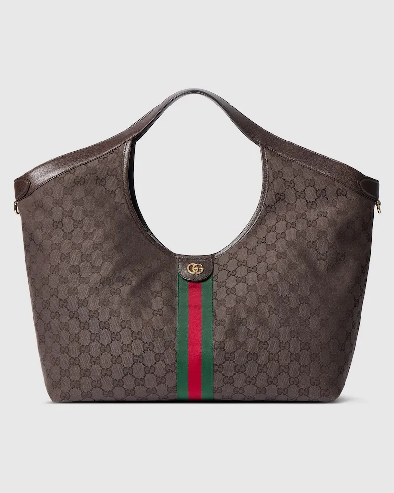 Gucci Großer Giglio Shopper Braun
