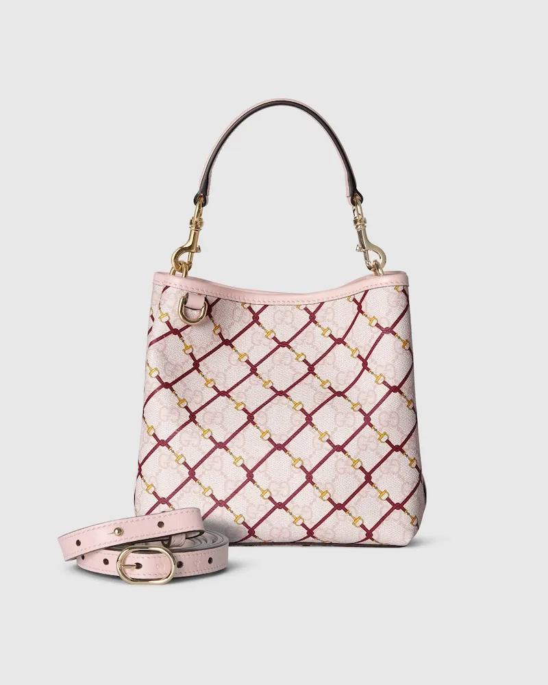 Gucci Kleine GG Emblem Bucket Bag Pink
