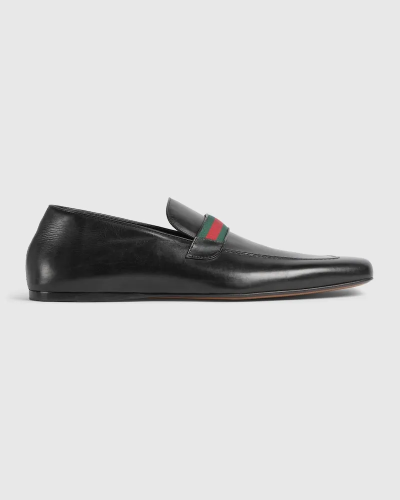 Gucci Herrenloafer mit Web Schwarz