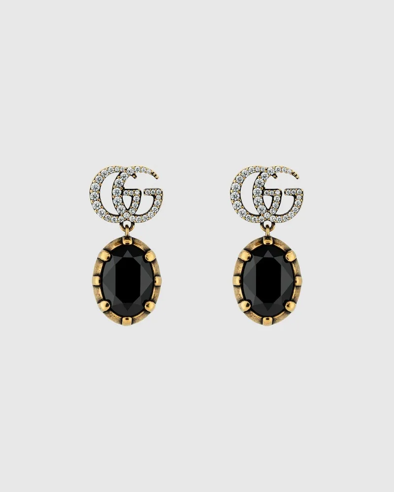 Gucci GG Marmont Ohrringe Mit Kristallen Undefined