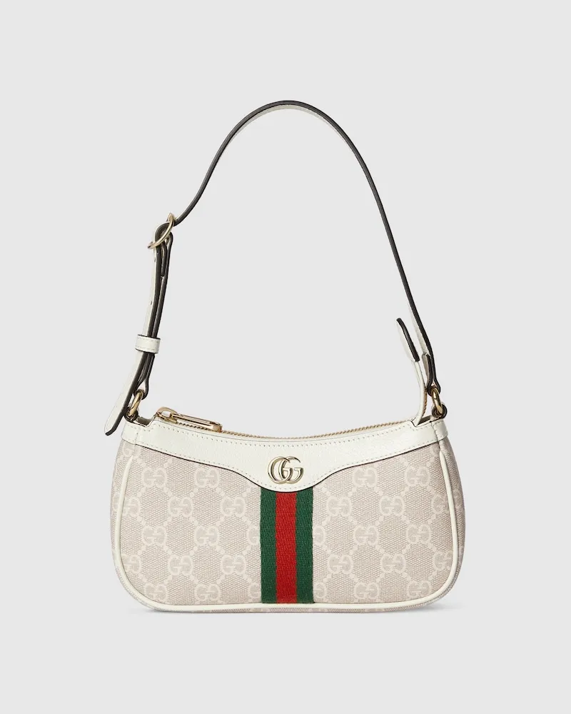 Gucci Ophidia Mini-Schultertasche Beige