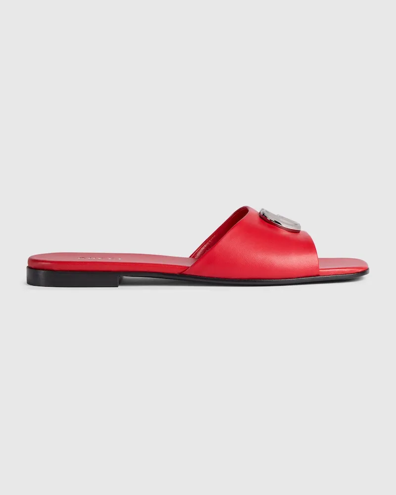 Gucci Damenpantolette mit Doppel G, Größe Rot