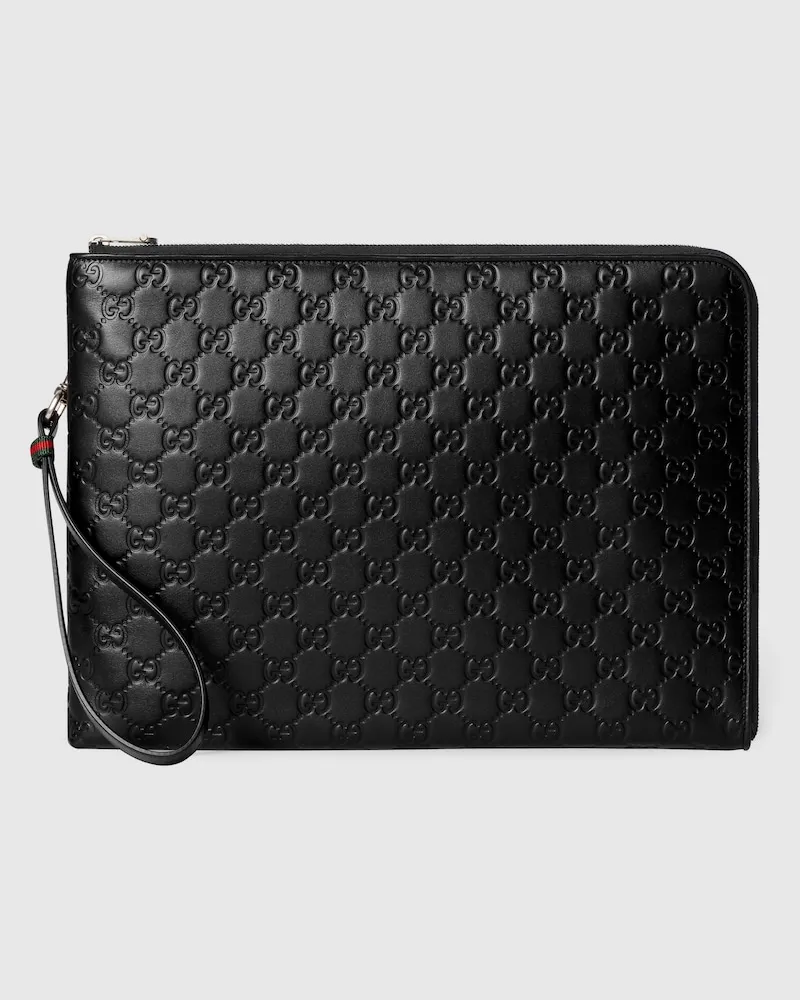 Gucci Grande Pochette GG Emblem Noir